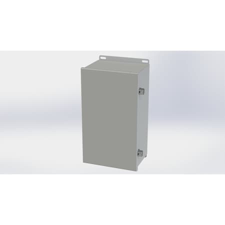 Saginaw Control & Engineering Screw Clamps Electrical Enclosures, 14.13 in H, 6 in D, 8 in W, NEMA 3R, 4, 12, 13, Carbon Steel SCE-14086CHNF